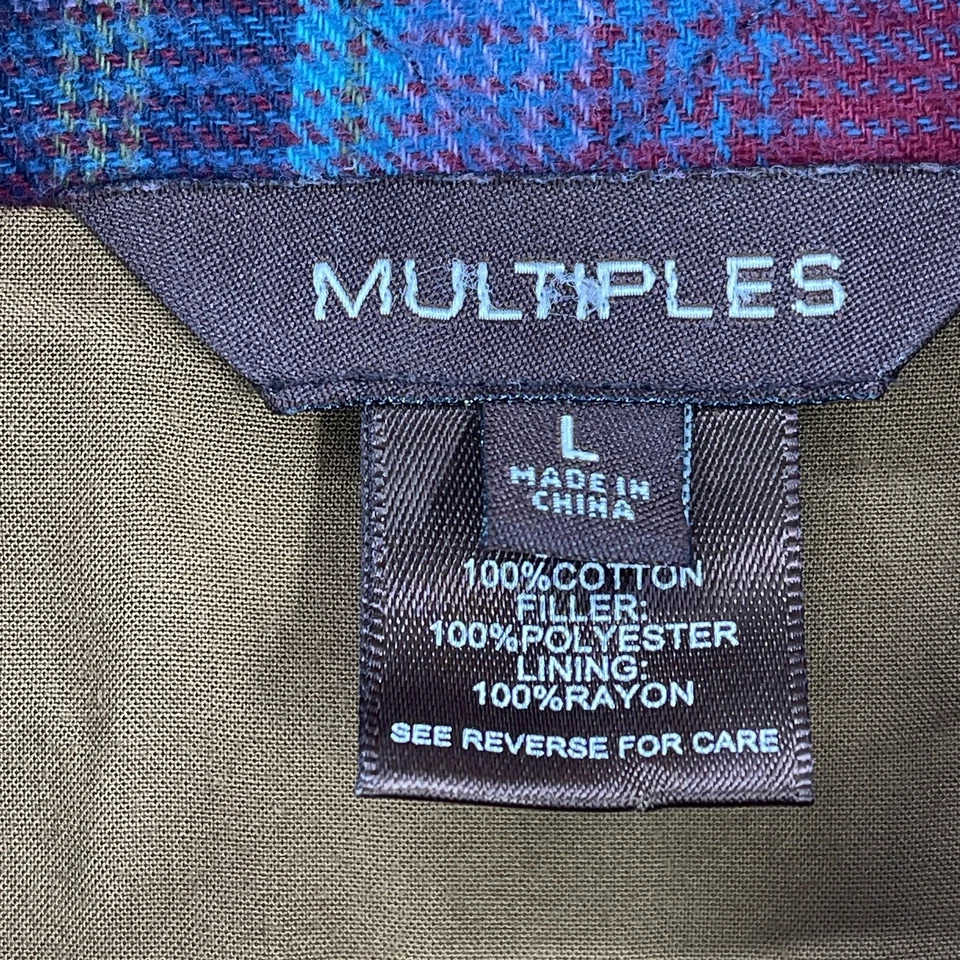 Chaleco a Cuadros Múltiples Mujeres Talla L Academia Preppy Utilitario Acolchado Cremallera Tareas Campamento Foto 4 de 4