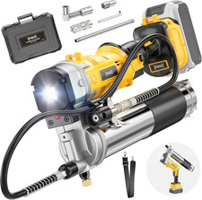 Cordless Grease Gun Compatible with Dewalt 20V Battery, 12000PSI High-Pressure w
