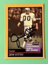 Hand Signed Oakland Raiders 1991 Enor Pro Football Hall of Fame Jim Otto IP Auto