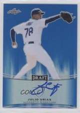 2015 Leaf Metal Draft Blue Prismatic 50/50 Julio Urias #BA-JU1 Auto a2v