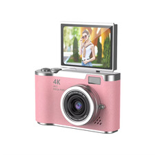 4K Digital Camera 48MP Compact 8X Zoom Video Camcorder 180 Flip Screen