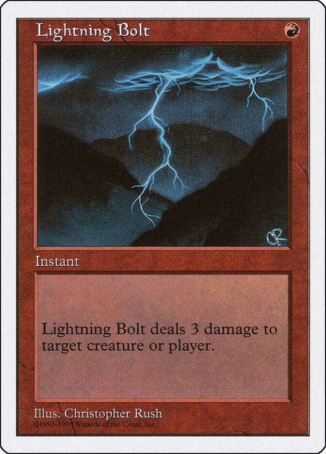 Lightning Bolt 34 Common Anthologies Magic: The Gathering Lightly Played
