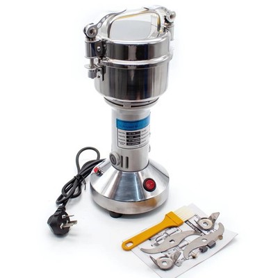 High Speed Electric Grain Mill Grinder   Silver 150g Capacity Flour Grinder w...