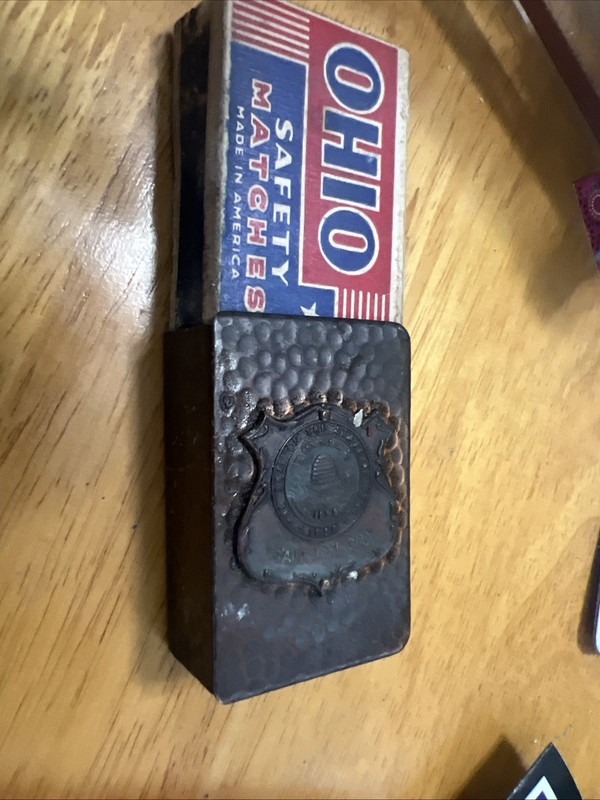 Vintage Wadsworth Ohio Match Company Cardboard Box With Vint Striking Cover