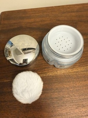Vintage Thierry Mugler Angel Perfuming Body Powder Empty Jar Puff Discontinued