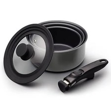 MasterClass Smart Space 3 Piece Non-Stick Induction Saucepan Set