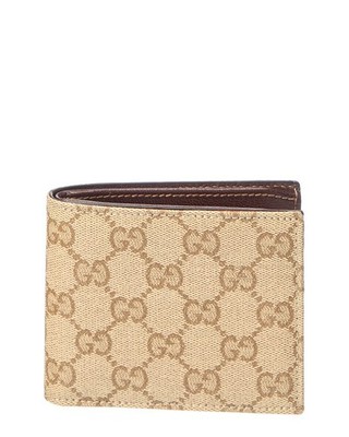 Gucci Essence Classic Gg Coated Canvas Bifold Wallet Women's Brown