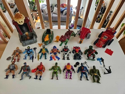 Vintage He-Man Skeletor Hordak MOTU Lot - 14 Figures Plus Vehicles