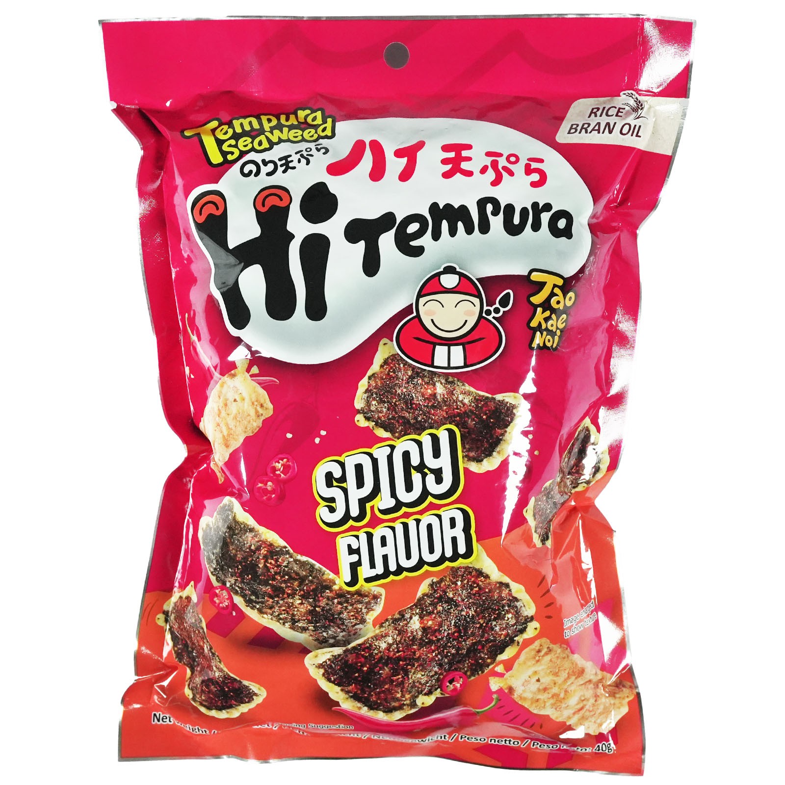 Taokaenoi Tempura Seetangblätter scharf 40g Seetang Snack knusprige Seealgen