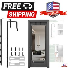 2 PCS Over The Door Mirror Hanger, Adjustable Door Mirror Hanger, Five-Hole O...