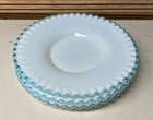 Vintage Fenton Glass AQUA CREST Footed Large Dinner Plate(s) 10 1/4" Diameter