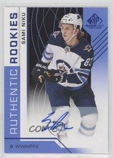 2018-19 Upper Deck SP Game Used Authentic Rookies Blue Sami Niku #177 Auto f1h