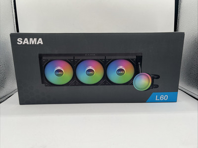 SAMA L60 BK 360mm AIO Liquid CPU Cooler ARGB Triple 120mm PWM Fans Black