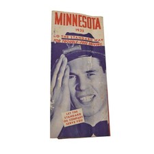 1935 Standard Oil Red Crown Gas & Oil MINNESOTA Highway Road Map