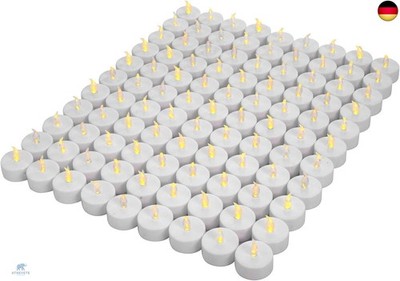 LED tea lights: electric flickering battery-operated candles CR2032 batteries