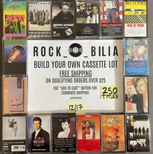 ALL $5 80's-90's ROCK POP BUY 5 & GET FREE SHIPPING BUILD YOUR CASSETTE TAPE LOT