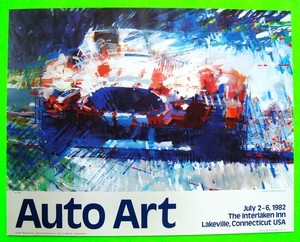 1982 AC COBRA (Shelby) FINE ART PRINT by Dexter Brown INTERLAKEN INN CT nr-MINT