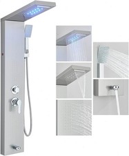 Edelstahl Duschsäule Duschpaneel Hydromassage-Bad 5 Funktionen Wandduschsystem