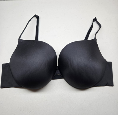 Skims Women Bra 44D Black T Shirt Underwired Padded Adjustable READ