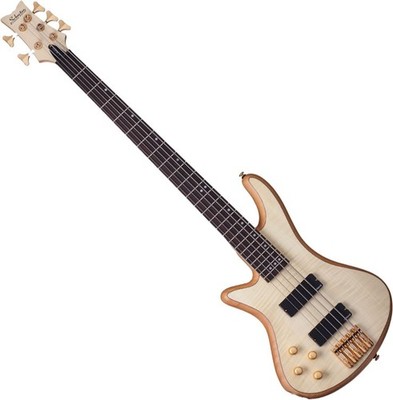 Schecter Stiletto Custom-5 Left-Handed Electric Bass Gloss Natural