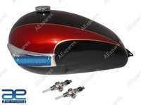 Triumph T150 Trident Kraftstofftank Cherry & Black Benzintank W Deckel Taps