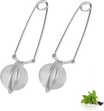 Tea Strainer 2 PCS Stainless Steel Ball Infuser with Handle Fine Mesh Loose