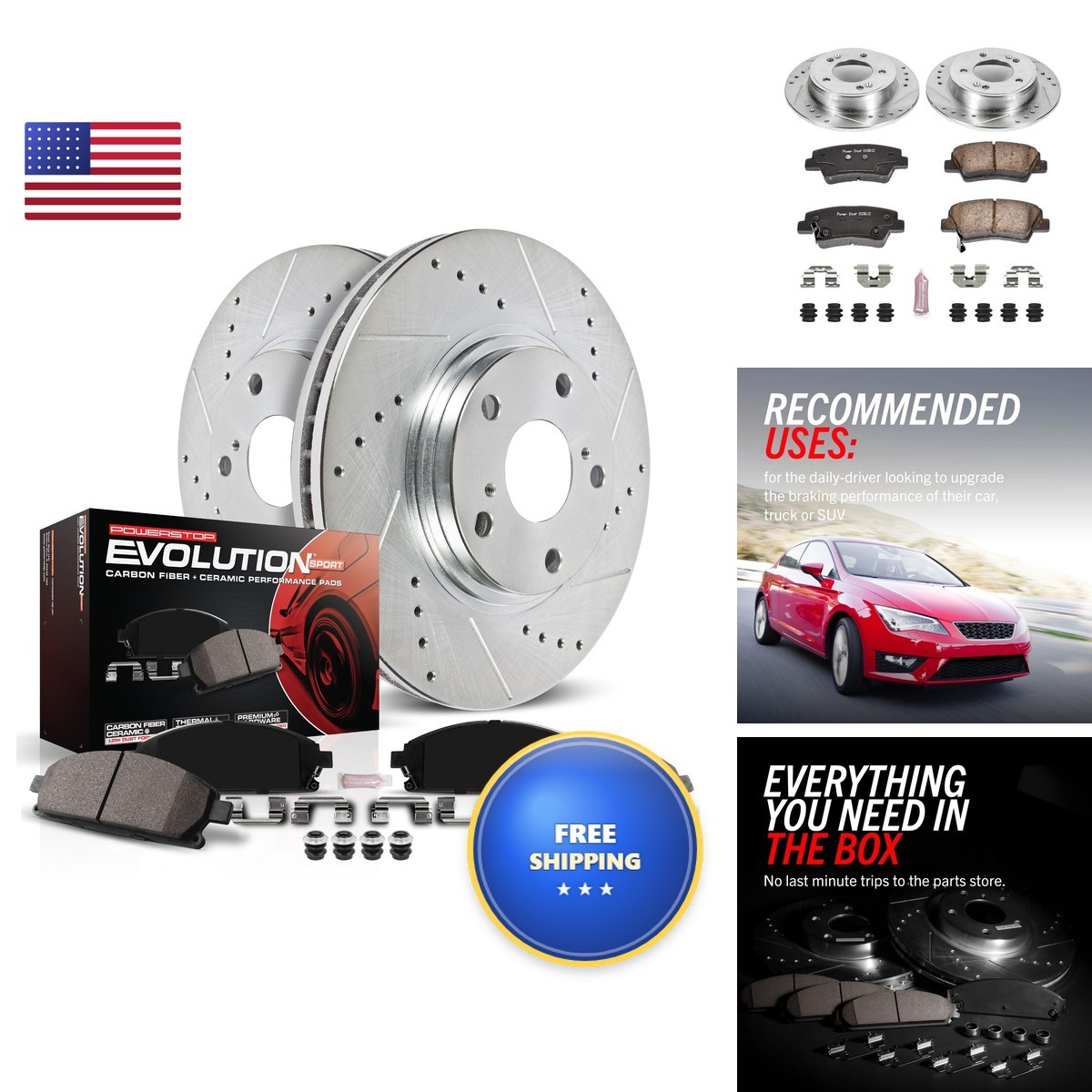 PowerStop Z23 Performance Brake Pad & Rotor Kit Rear K6501
