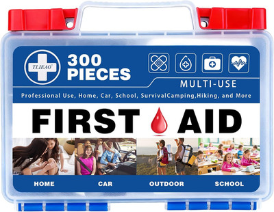 300 Piece Professional First Aid Kit, Multi-Function Portable Medical Kit for Ho