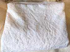 Hampton Hotel Quality White KING Size Duvet Cover Classic Jacquard NWOT