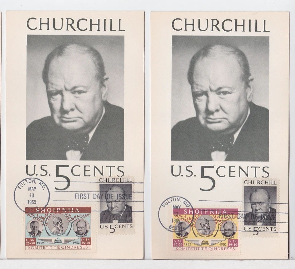 TurtlesTradingPost- Winston Churchill #1270 FDC 1965- With Albania Memorial Set - Image 2 of 4