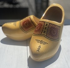 SALE Hand Crafted Wooden Shoe Clogs Holland Women's 7