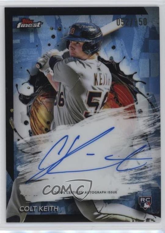 2024 Topps Finest Sky Blue Refractor 52/150 Colt Keith #FA-CK Auto v9t