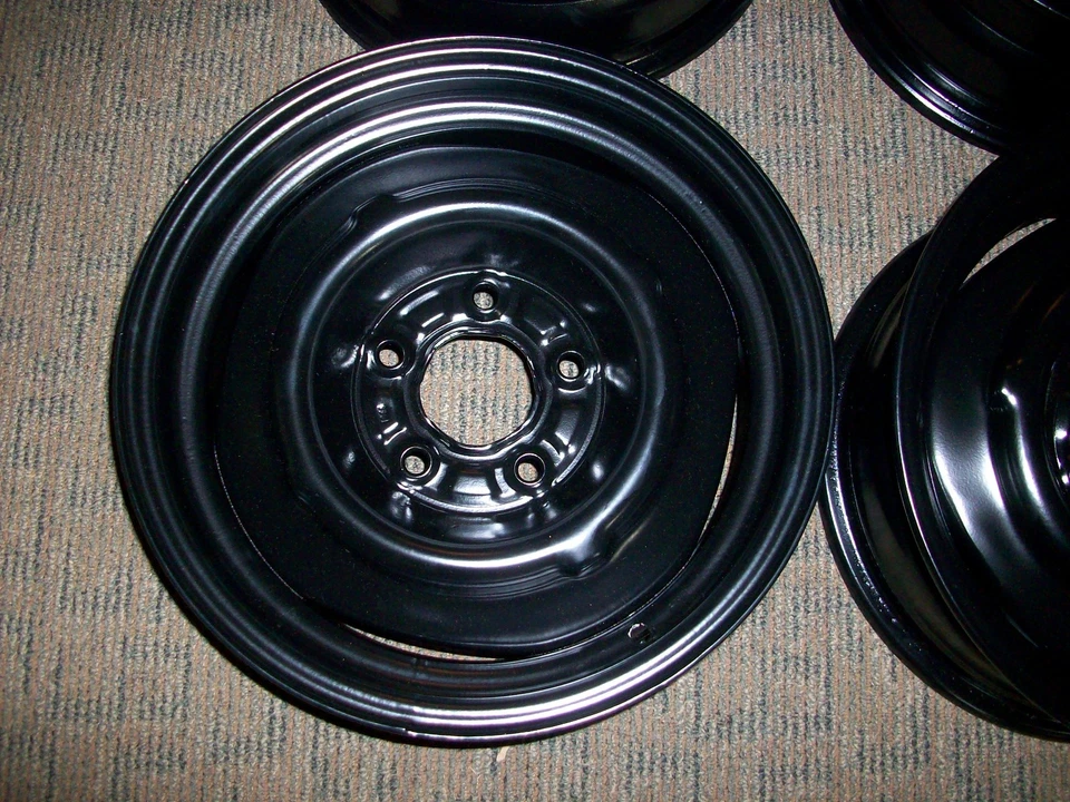 1979-1990 Chevy Caprice Impala 4 Powder Coated 15x6" Steel Wheels #s Matching! - Image 2 of 4