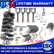 Crankshaft & Con Rods & Bearing For Hyundai Tucson Sonata Sportage Kia 2.4L G4KG