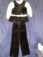 EVY OF CALIFORNIA VINTAGE Kids Girls 3-piece Black Corduroy Outfit - Size T-4