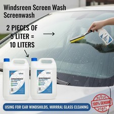 2x Cleanux All Seasons Windscreen Screen Wash Screenwash Concentrated 5 Litre 5L 1.25 per litre