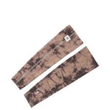 REIGNING CHAMP Mens Sleeves Brown Nylon Logo Compression Tie Dye Size L-XL RRP70
