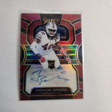 TREMAINE EDMUNDS 2018 SELECT ROOKIE RC CARD #RS-TE AUTO. rookie card picture