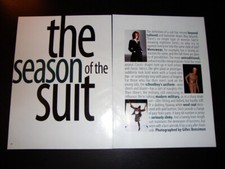 LA TEMPORADA DEL TRAJE 20 páginas editorial de moda ELLE EE. UU. septiembre 1996 MODELOS