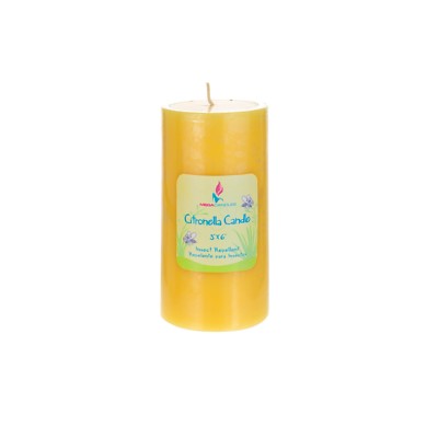 Mega Candles - 3'' x 6'' Hand Poured Citronella Scented Pillar Candle