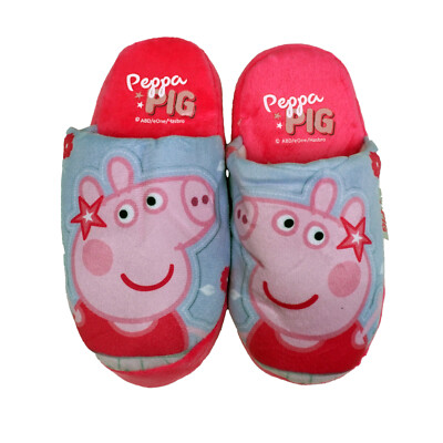 Licensed Girls Peppa Pig Slippers 26-27 28-29 30-31 32-33 Slip On UK