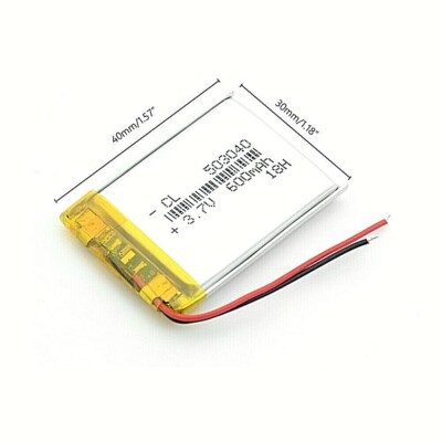 600mAh 503040 Lithium Li-ion Polymer Battery 40x30x5mm Li-Po | eBay