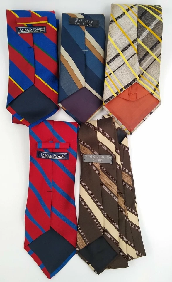 Lote de 5 Corbatas a Rayas Colección Ejecutiva Sears Harold Powell Foto 2 de 4