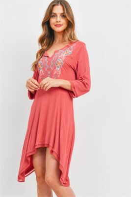 blue dress for baby girl Boho Asymmetrical Hem Dress – POSH STYLE main image 1