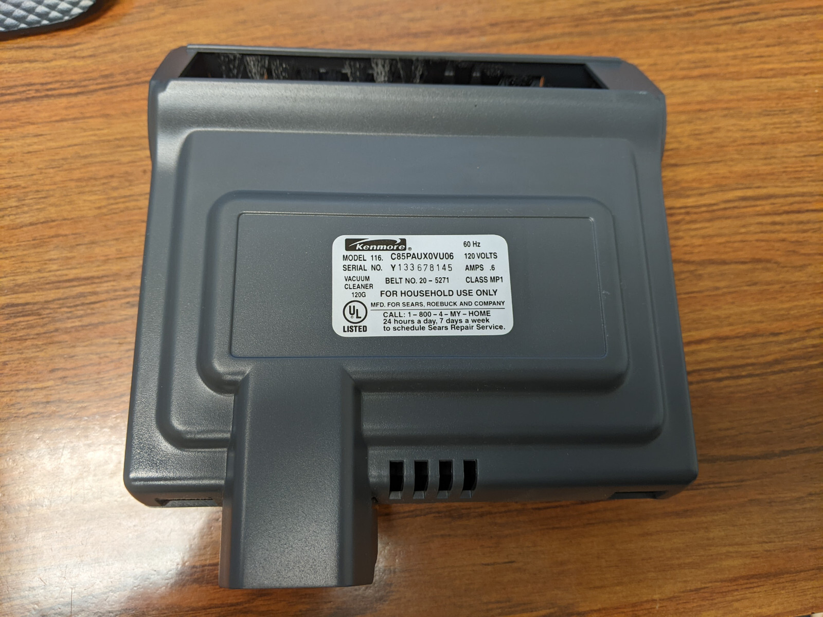 Kenmore 116 Power Mate Jr Hand Held Electric Upholstery Attachment Brush Nozzle