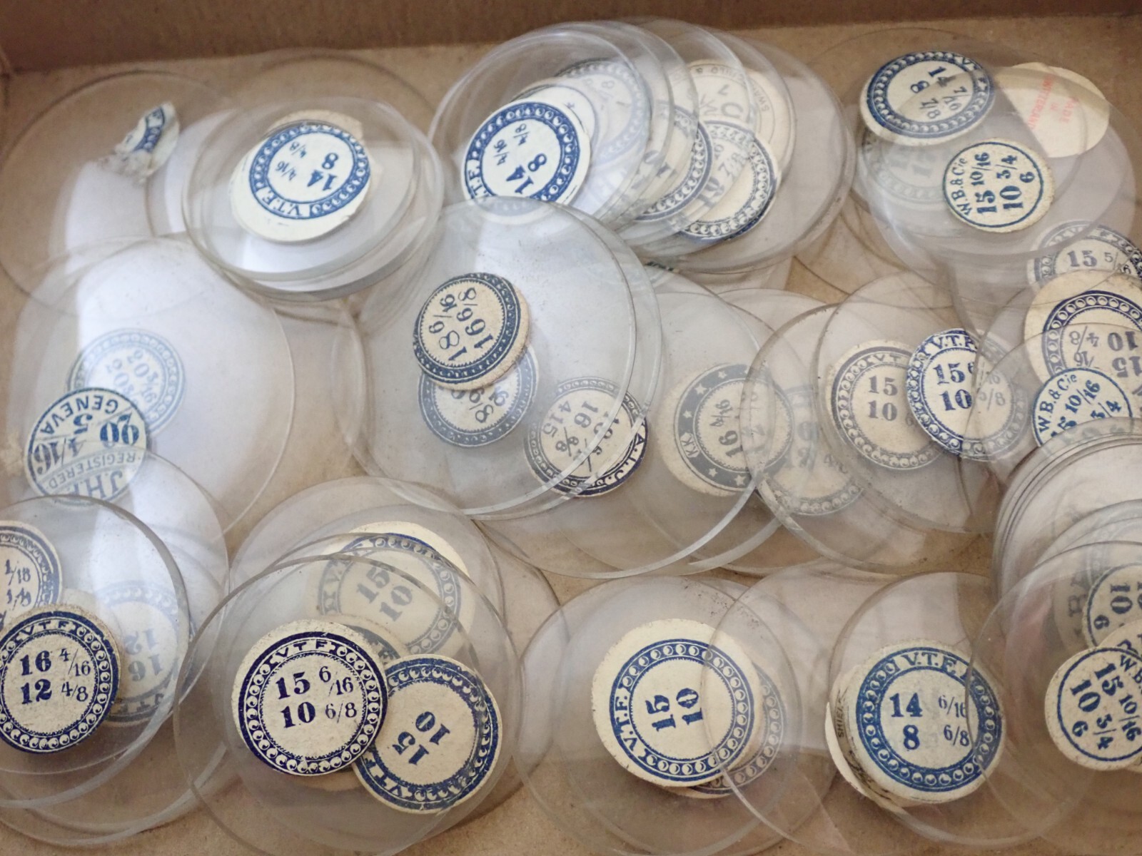 LOT OF 50 ANTIQUE GLASS POCKET WATCH CRYSTALS PARTS eBay