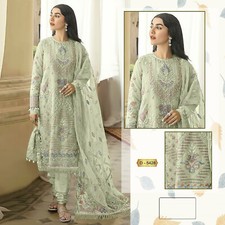Indian Pakistani Women Dresse Georgette Embroidery Fully Stitch/Ready To Wear