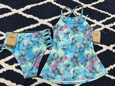 Nike 2-Piece Lace Up High Neck Tankini  Bikini Bottom Set Women's Size S 130