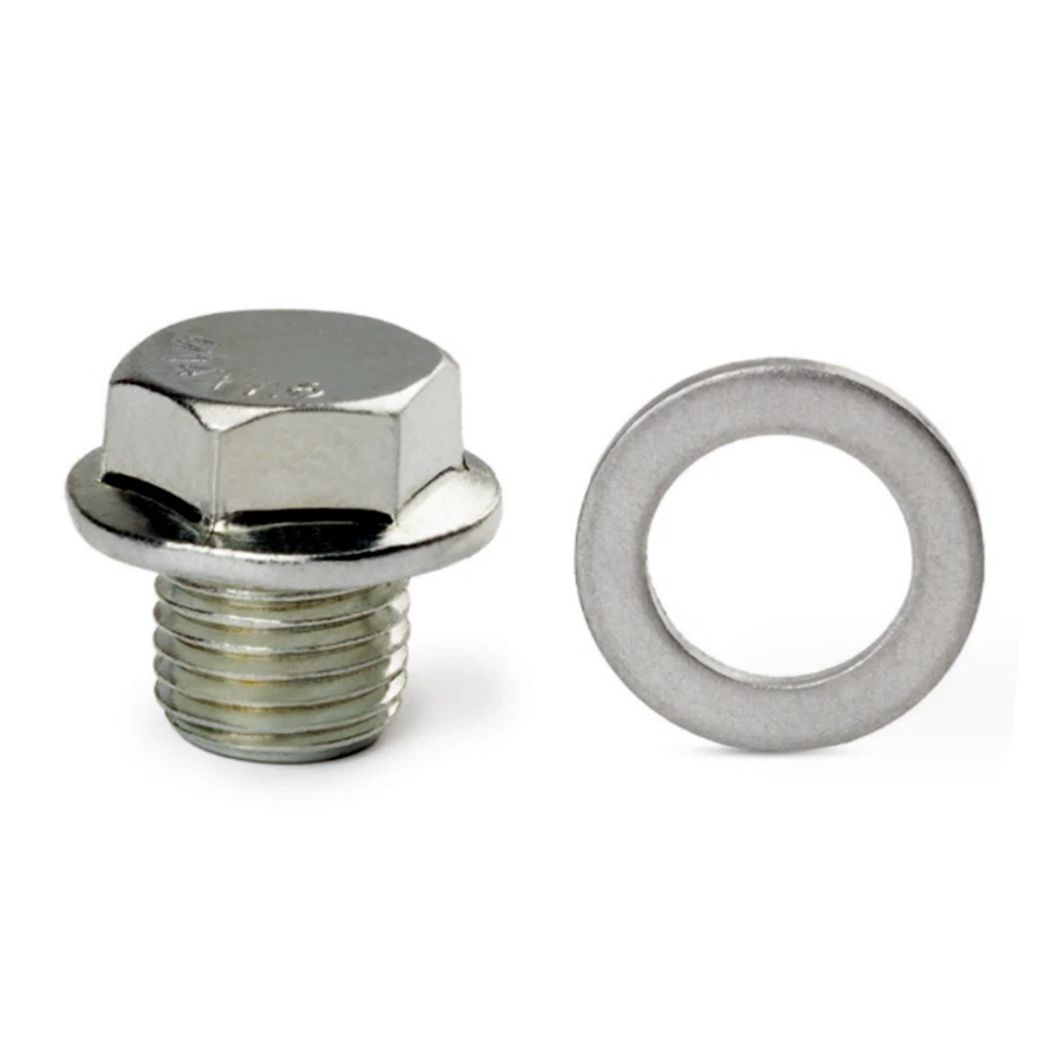 Arandela de tapón de perno de drenaje de cárter de aceite de 10 piezas para Honda Accord Civic Acura+ Foto 4 de 4