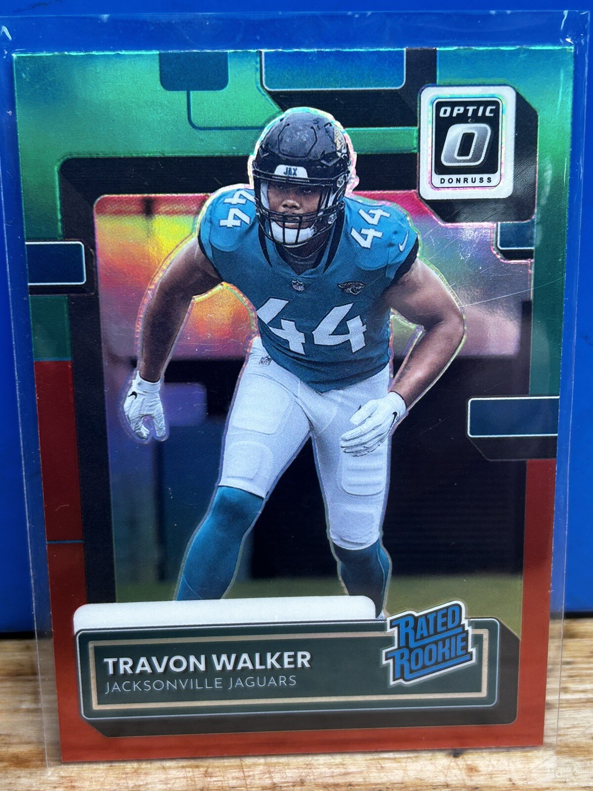 2022 Panini Donruss Rated Rookie Optic Preview Red & Green #P-325 Travon Walker